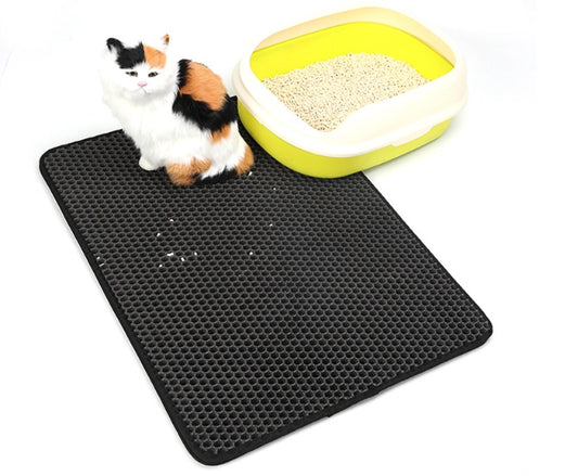 🐾 Tapis de Litière Double pour Chat – Antipoussière & Facile à Nettoyer | Double Cat Litter Mat – Easy Clean & Dustproof